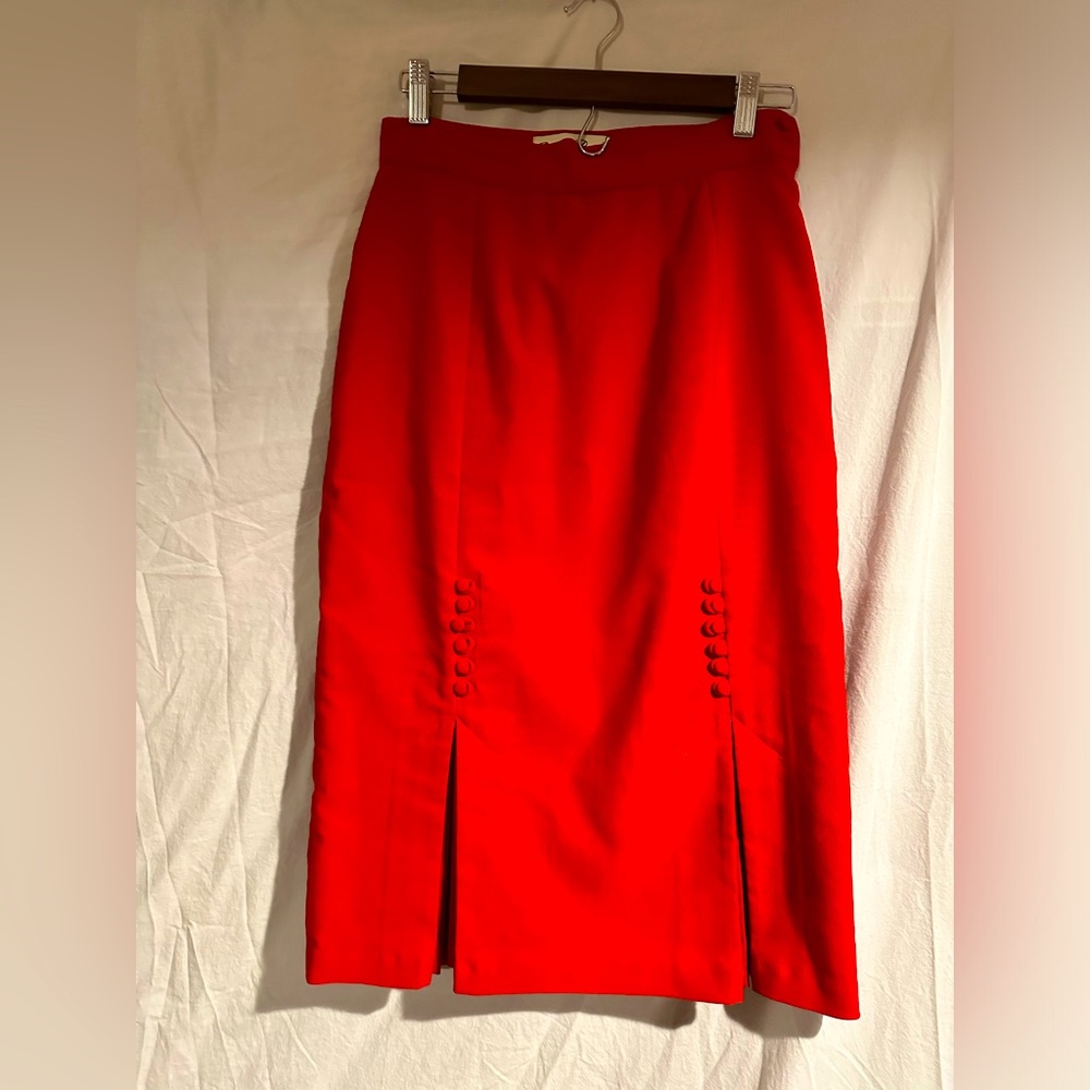 Vintage Betty Page red pencil skirt size M